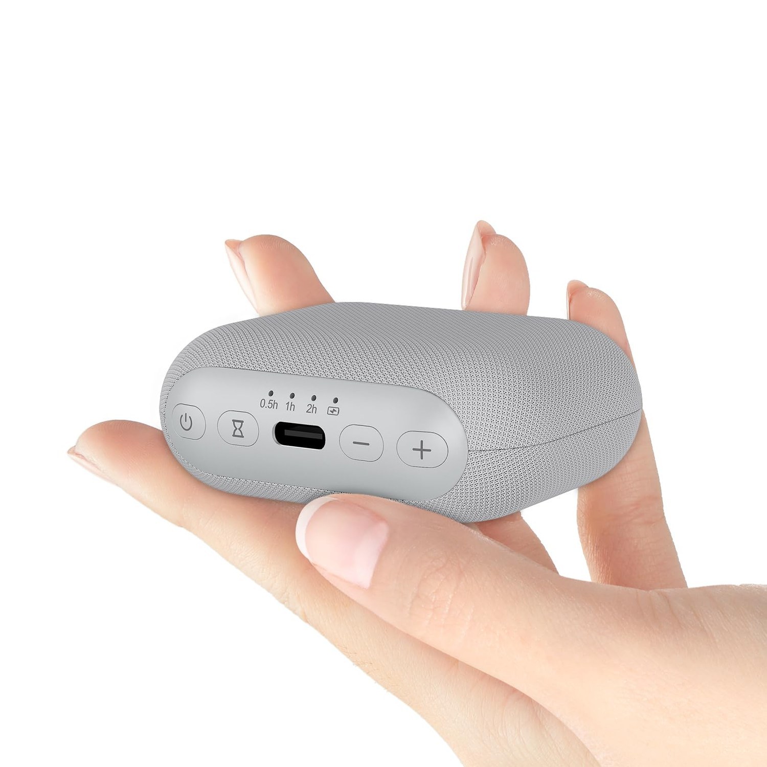 ANJANK Mini white noise machine shown next to a coin for scale